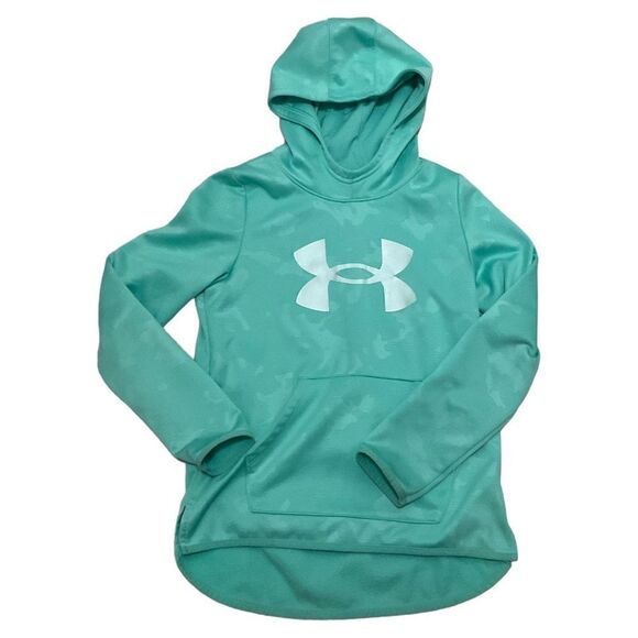 Under Armour Other - Under Armour Girls Teal Camo pullover sweater size Youth Meduim